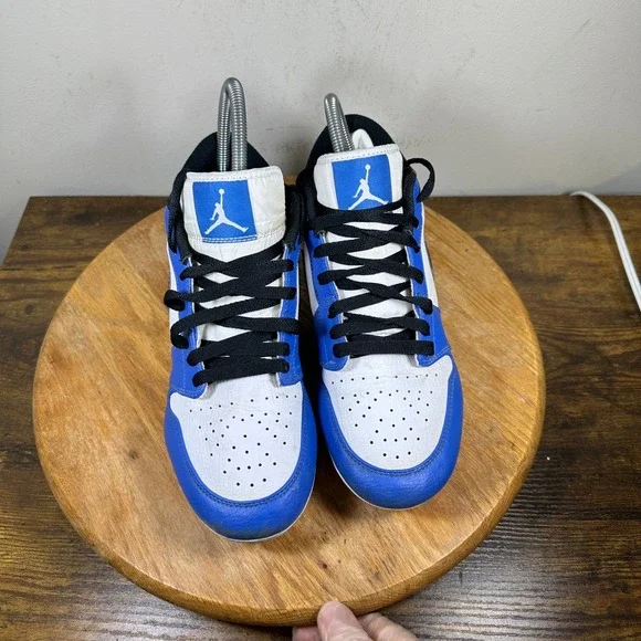 Air Jordan 1 Low TD Cleats Football Men's Size 8.5 Royal Blue White FJ6245-104